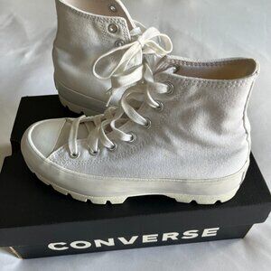 Converse Chuck Taylor All Star Lugged High Top Sneakers - White - Size 6